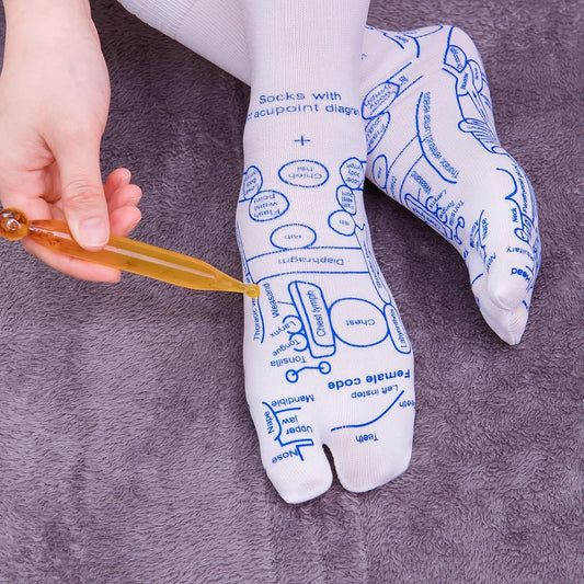 (🔥 HOT SALE NOW-49% OFF) -Reflexology Socks with Trigger Point Massage Tool