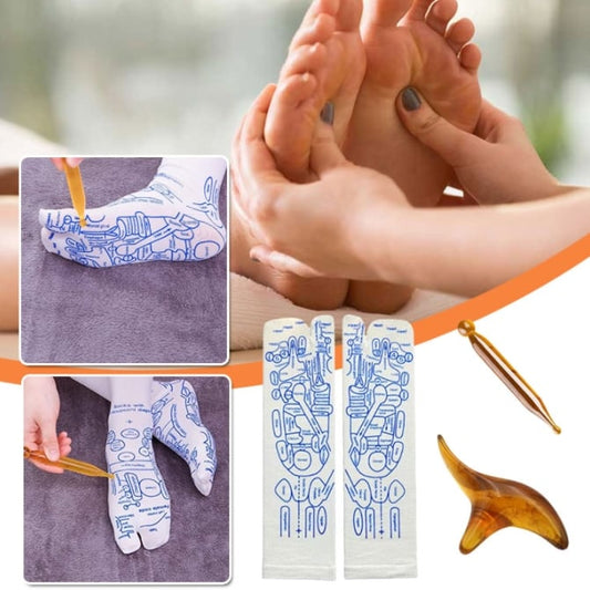 (🔥 HOT SALE NOW-49% OFF) -Reflexology Socks with Trigger Point Massage Tool